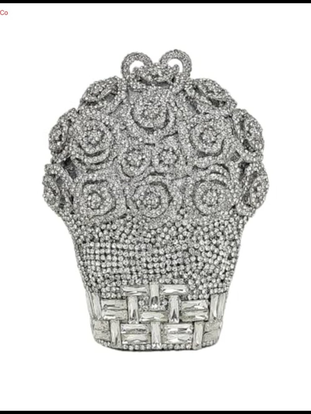 Rhinestone Crystal Rose Bouquet Clutch Evening Bag Floral Formal Party Purse